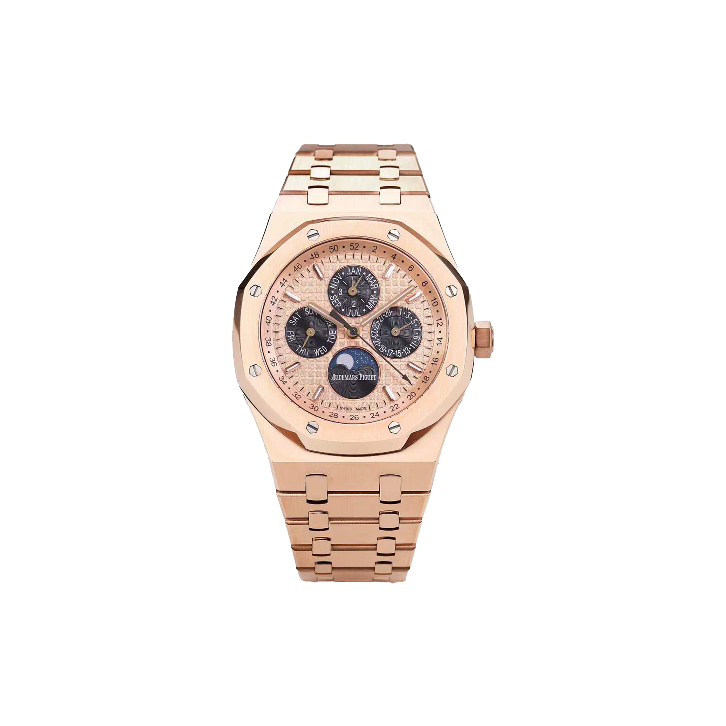 audemars P*g*et royal oak perpetual calendar rose gold 41mm watch 26584or.oo1220or.01